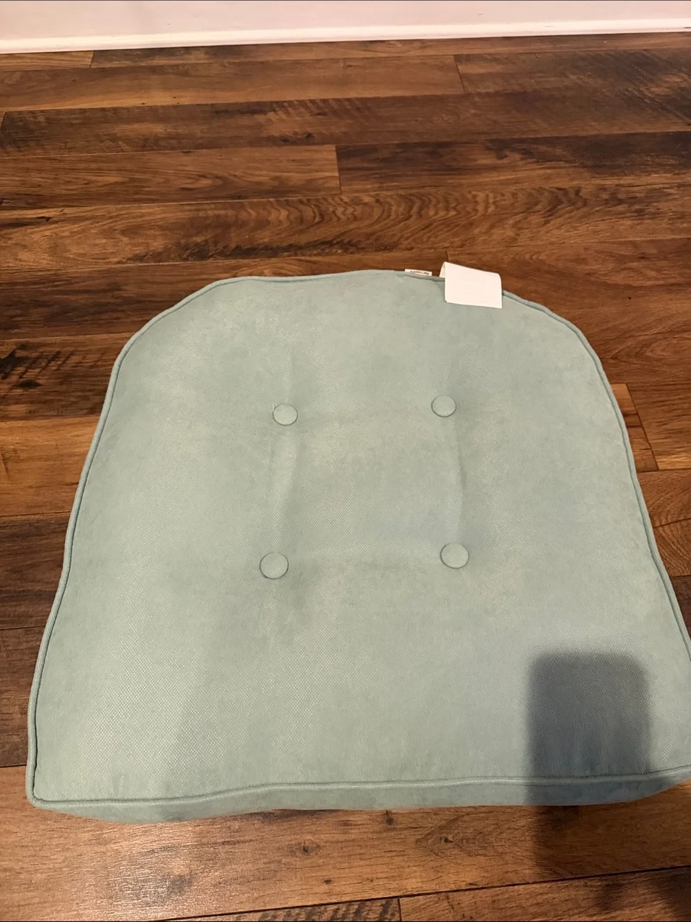Pier 1 imports Light Aqua Tufted Seat Cushion. Like new